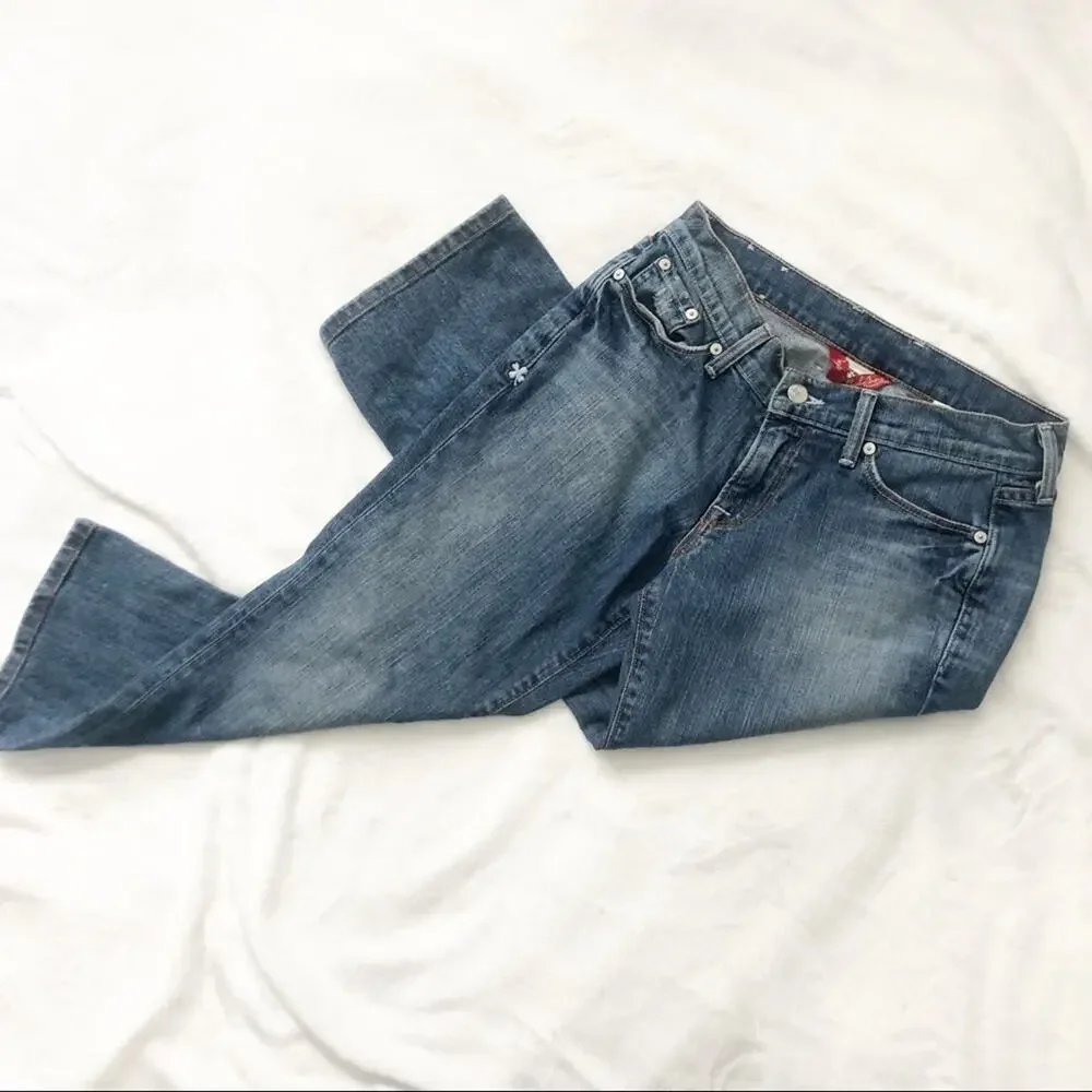 Lucky Brand classic rider crop jeans blue 25 0